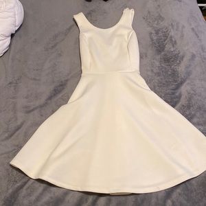 womens white cross back dress